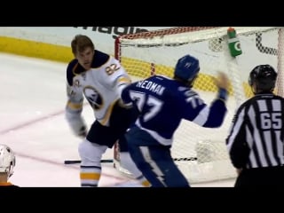 Hedman and foligno exchange huge haymakers