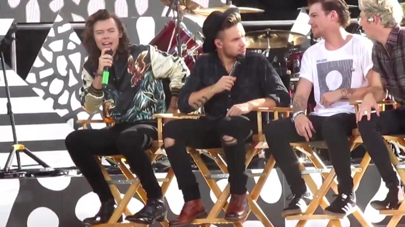 Louis told liam and niall what the crowd was saying he knows he knows of course he knows!!