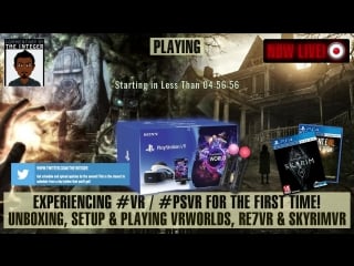 Experiencing #vr / #playstationvr for the 1st time! live #unboxing, setup (this could go horribly wrong) & gameplay of #vrworlds