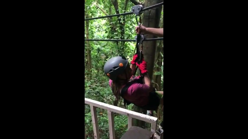 Kalani hilliker ziplining in puerto rico