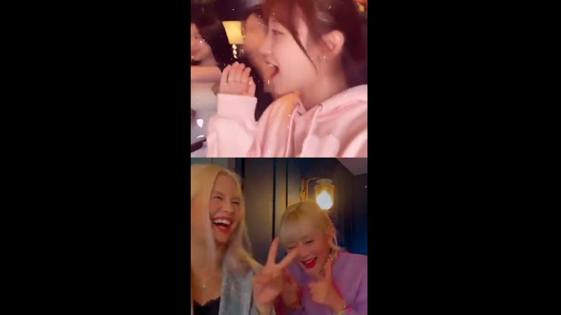 200930 (g)i dle's minnie yuqi shuhua in elkie's inst live @ other sns