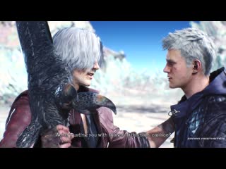 Devil may cry 5 vergil dante reunite slap nero cutscene (dmc5 2019) ps4 pr full hd 60fps