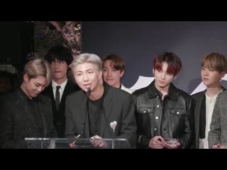 191208 bts group of the year acceptance speech @ variety's 3rd annual hitmakers brunch