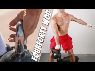 Fourforty wodcardio workout with 1 kettlebell (видео с канала cavemantraining)