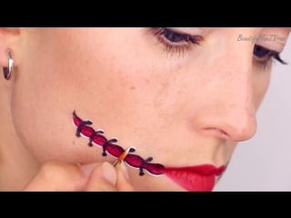 Аква грим зашитый рот halloweenxtra