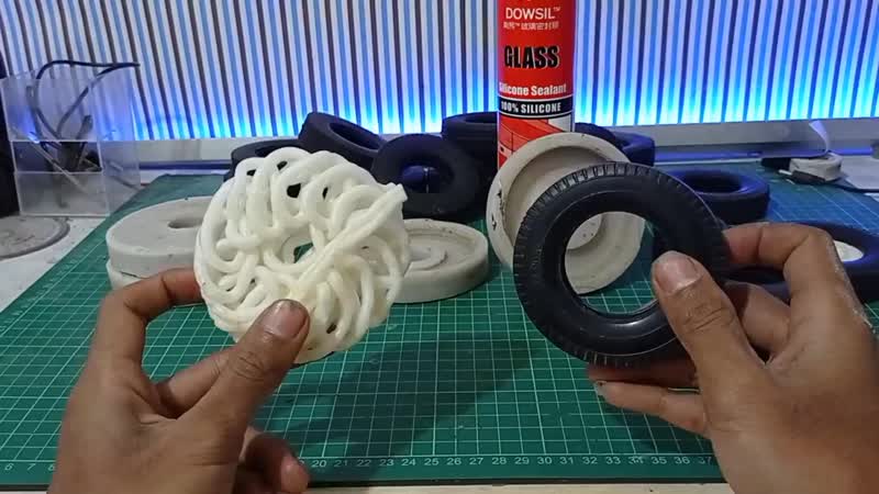 Cara alternatif menyetak membuat ban karet miniatur truk rc