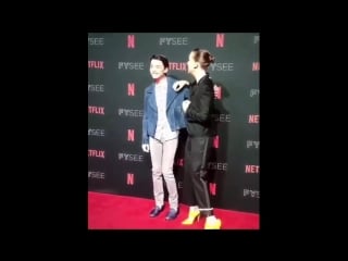 Millie bobby brown and noah schnapp at netflix fysee