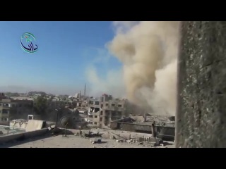 Сирия сброс бочек со взрывчаткой на жилые кварталы, г дарейя, пров дамаск, 08 01 2014