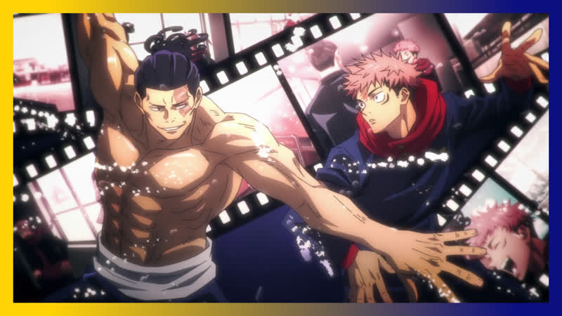 Командная битва бой между юдзи и тодо высокие с большой задницей ›› аниме "магическая битва"