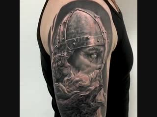 Viking raven best realism nordic norse tattoo