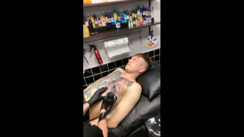 Тату на груди, сегодня много эмоций )