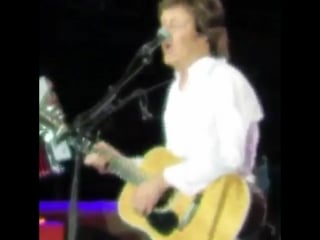 Staph so the people on the stadium started singing yellow submarine and paul began to sing to with his guitar this is so freaki