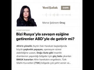 Bizi rusya’yla savaşın eşiğine getirenler abd’yle de getirir mi sesli makale