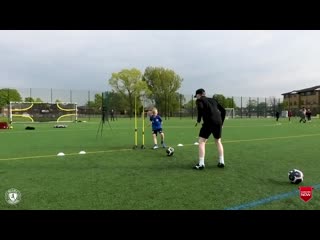 First touch body position practice with coaching details progressions aj