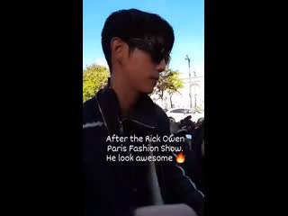 [fancam] 210930 марк на показе rick owens в париже