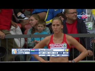 Xenia krizsan heptathlon high jump 22nd european athletics championships zurich (2014)