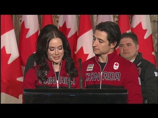 Tessa virtue, scott moir named canadas olympic flag bearers for pyeongchang 2018