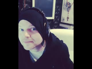 Jaani peuhu recording vocals for the debut mercury circle album