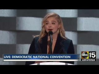 Chloe grace moretz speaking at the democratic national convention july 28, 2016