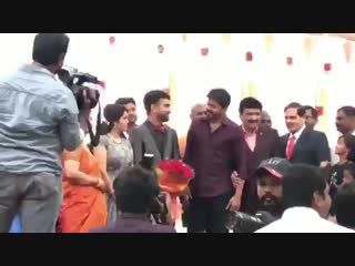 Thalapathyvijay at actor ramesh kanna son jashwanthkannan priyanka wedding reception