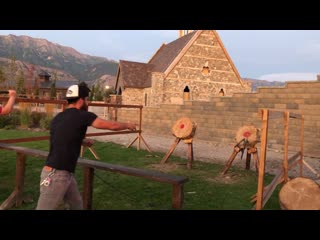 My very first time axe throwing