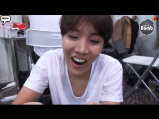 [bangtan bomb] j hope is trying to wear contact lenses