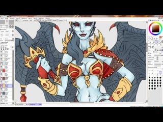 Queen of pain сoloring by lisek part 2