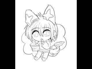 Candy cat chibi speed paint