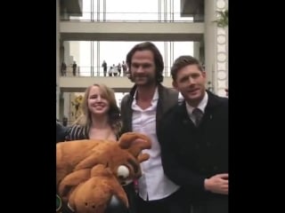 @jensenackles @jarpad @mishacollins and @scoobydoo outside paleyfest credit @paleycenter ig scoobynatural supernatural