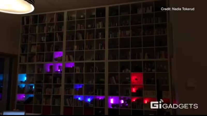 Playing tetris on your bookcase? øyvind berntsen programmed his bookcase to play tetris