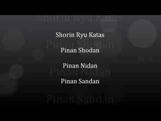 Shorin ryu kata pinan shodan, nidan & sandan