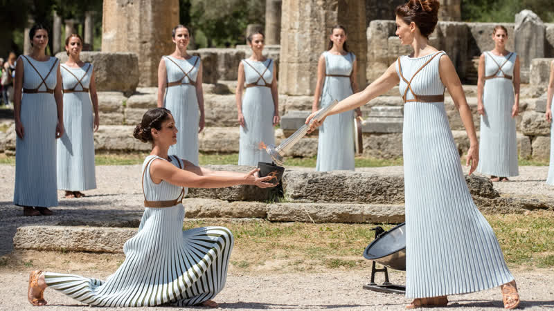 Церемония зажжения олимпийского огня #токио2020