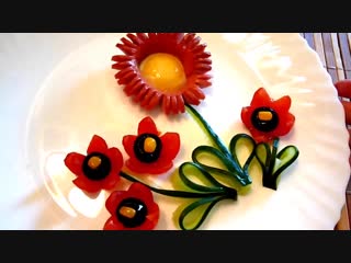 7 life hacks how to cut the sausage art in vegetables garnish cucumber tomat
