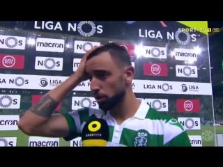 Grande gesto de bruno fernandes a oferecer o prêmio de homem do jogo a carlos mané, que passado 15 meses volta a competir s