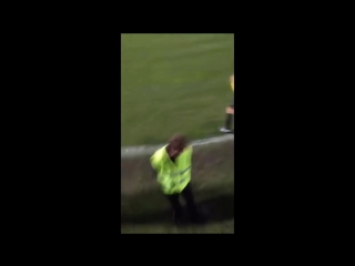 Fc partizan belgrade supporters give cold shower to referee