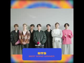 Bts twt dedicated their mtvema best song award to their army and im in tears!!! mp4