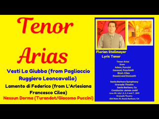 Tenor arias from pagliaccio, l' arlesiana and turandot # santa barbara, ca july, 1 2019