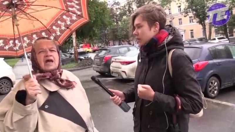 Уральская бабушка о выборах осторожно бабка матом говорит