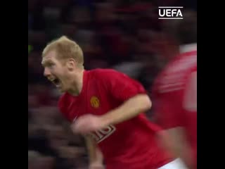 18 years ago today, paul scholes did this against barcelona