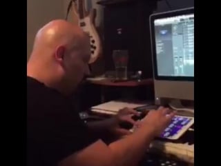 Jim beginning the keys process, laying down soundscapes with the producer evan morgan!