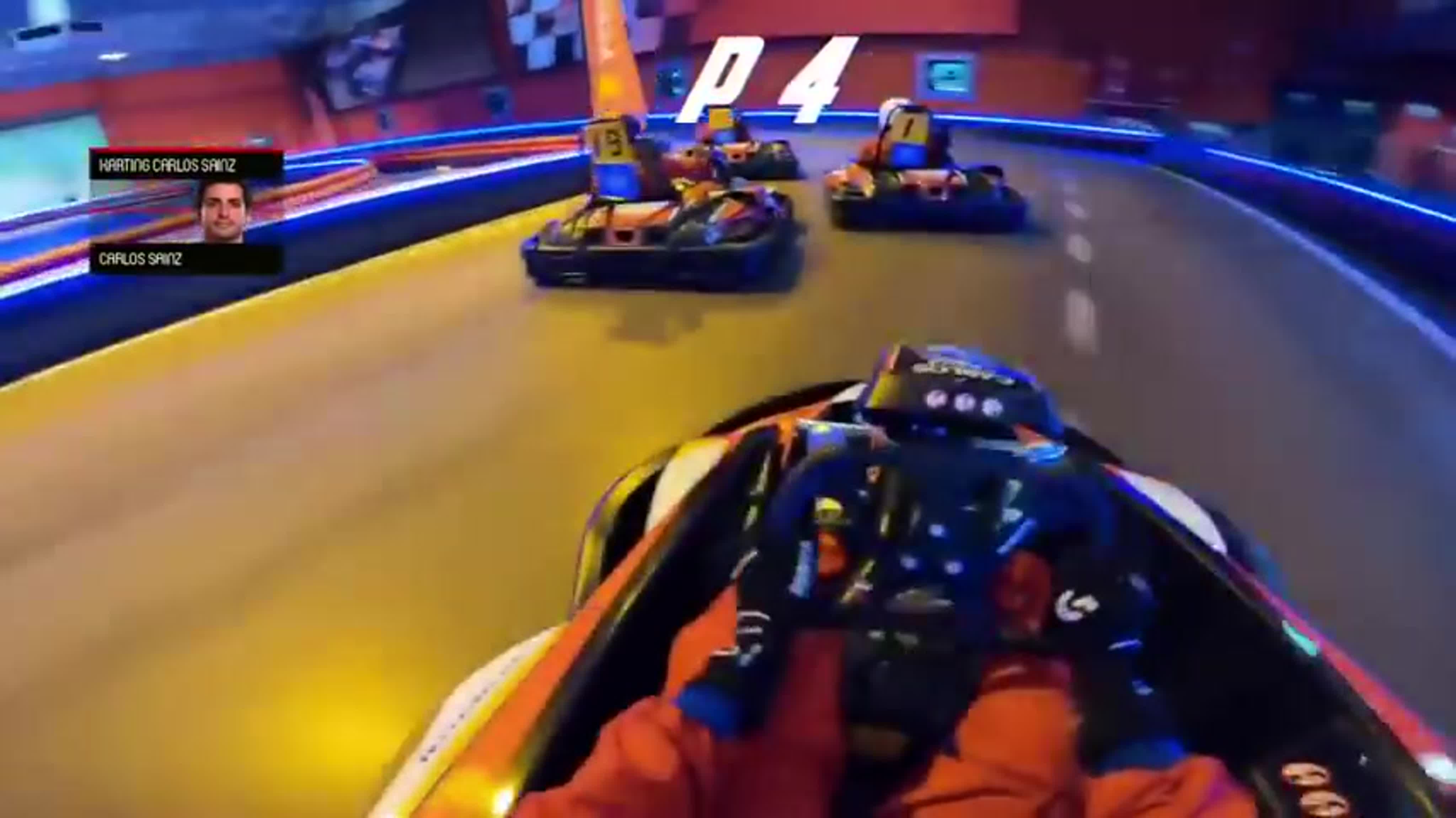 Carlos sainz karting onboard destroys everyone from last to first