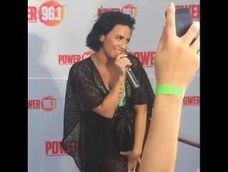 Demi lovato getting naughty to #coolforthesummer at our #power961poolparty