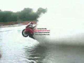 Sportbike water wheelie