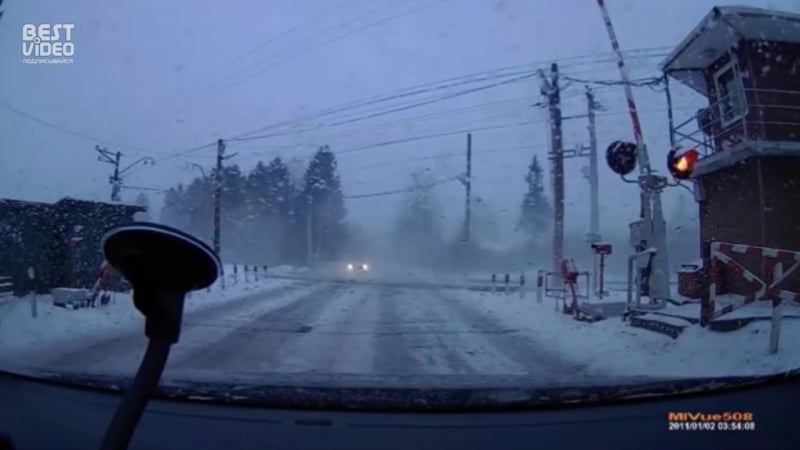 Железнодорожный переезд в россии