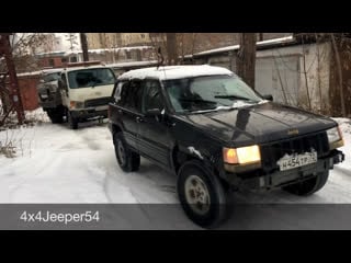 Jeep grand cherokee 5,2 тянет в гору гружёный эвакуатор