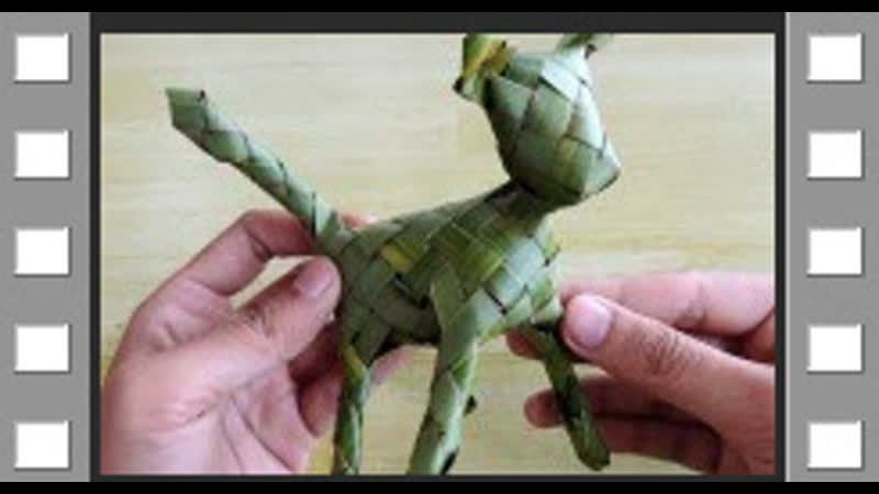 Собачка cara membuat kucing kerajinan daun kelapa kreasi janur diy