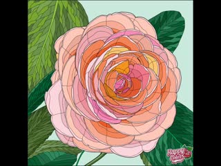 Coloring #n 0091 нежно розово жёлтая чайная роза / pale pink yellow tea rose