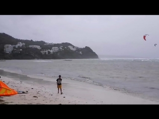 Kitesurf during typhoon