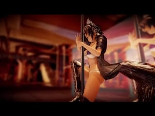 3d mmd hibiki saiba pole dance