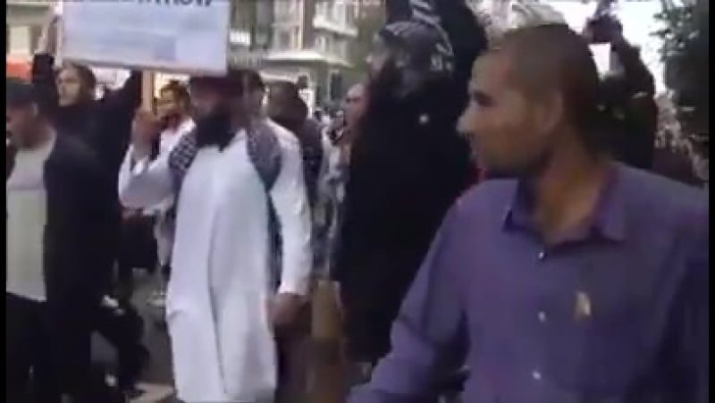 Muslime in london protestieren für jihad